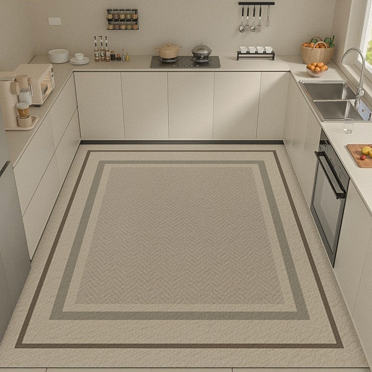 Light Luxury Premium Feel Floor Mat Home Kitchen Non Slip Foot Mat Entryway Stain Resistant Door Mat