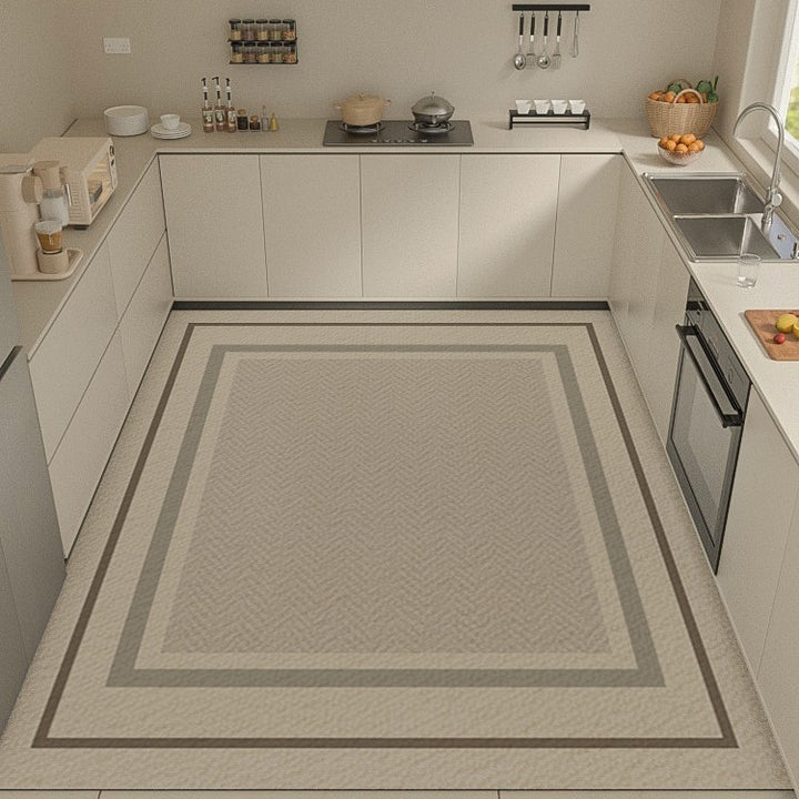 Light Luxury Premium Feel Floor Mat Home Kitchen Non Slip Foot Mat Entryway Stain Resistant Door Mat