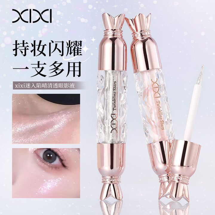 xixi清透眼影液亮片珠光爆闪亮晶晶液体眼影一滴泪卧蚕眼角提亮液