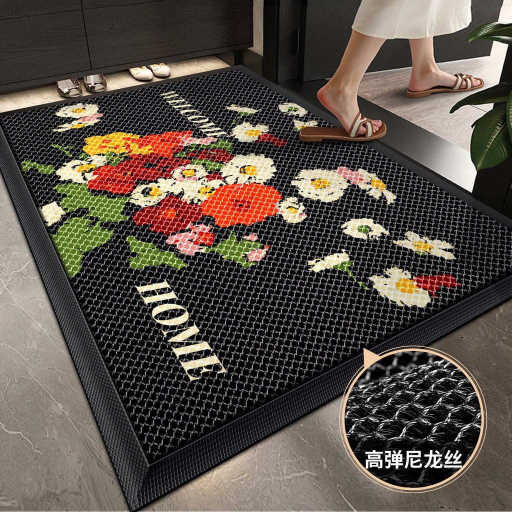 轻奢入户门垫刮泥蹭土家用弹力网地垫防滑耐脏易打理脚垫工厂现货