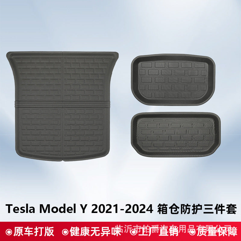 适用于2021-2025特斯拉Model Y/Model3焕新款3D全天候材质XPE脚垫
