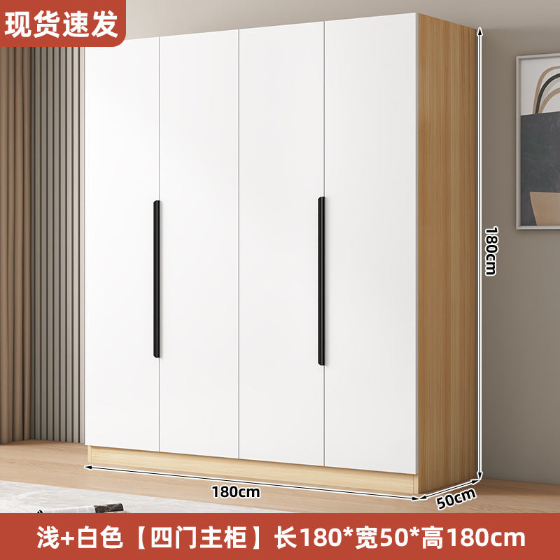 衣柜家用卧室型实木质儿童衣橱工厂直销简易组装出租房用经济柜子