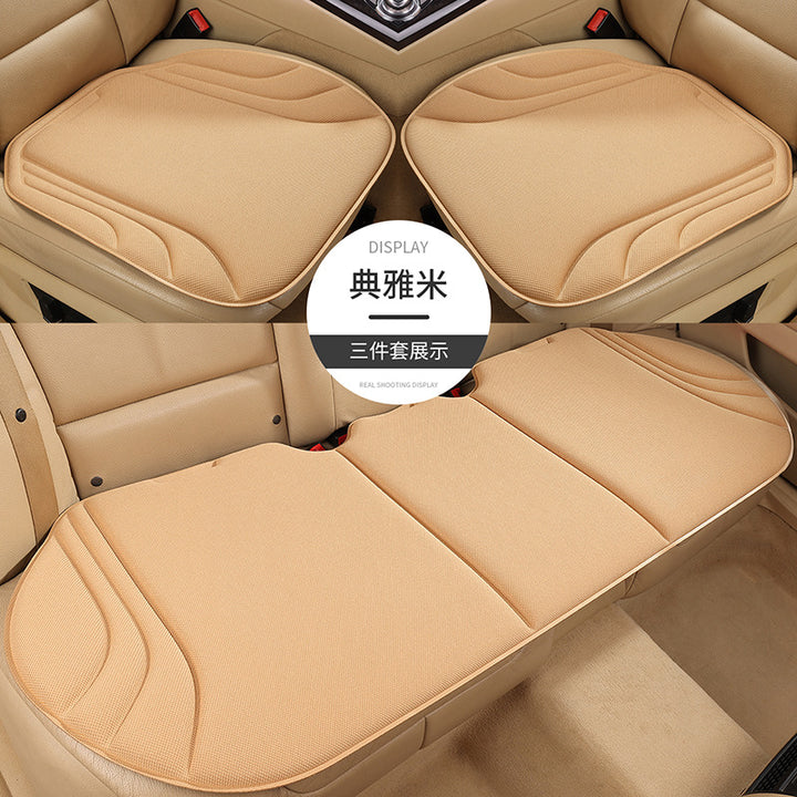 Seaweed Fiber Latex Car Seat Cushion 3-Piece Set – Breathable Anti-Slip Universal Car Seat Pad