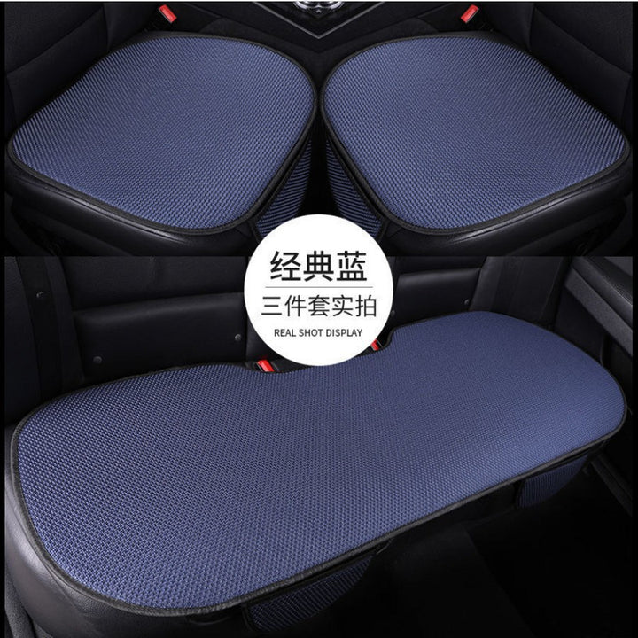 Ice Silk Cool Car Seat Cushion – 3-Piece No-Backrest Breathable Non-Slip Single Pad
