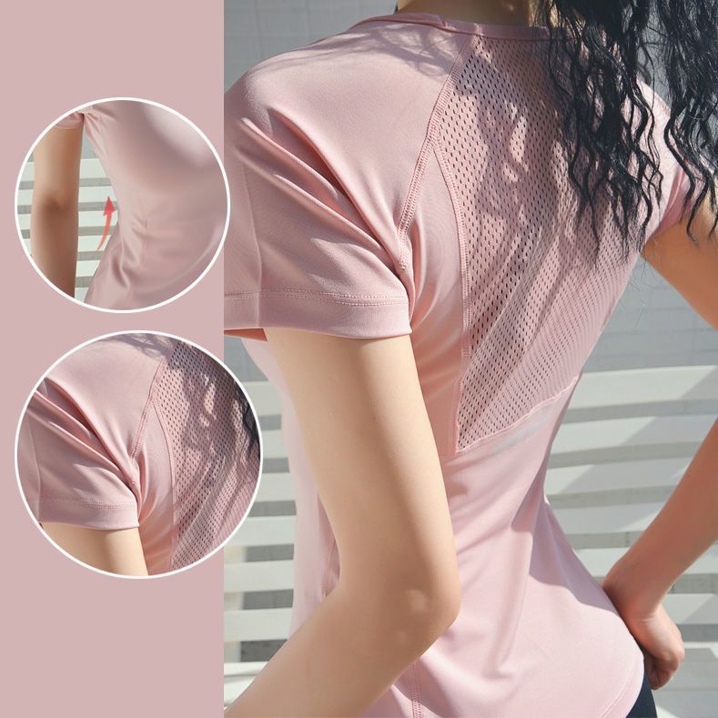 Summer Sports Short Sleeve Women Slim Fit Slimming Fitness T Shirt Top Women