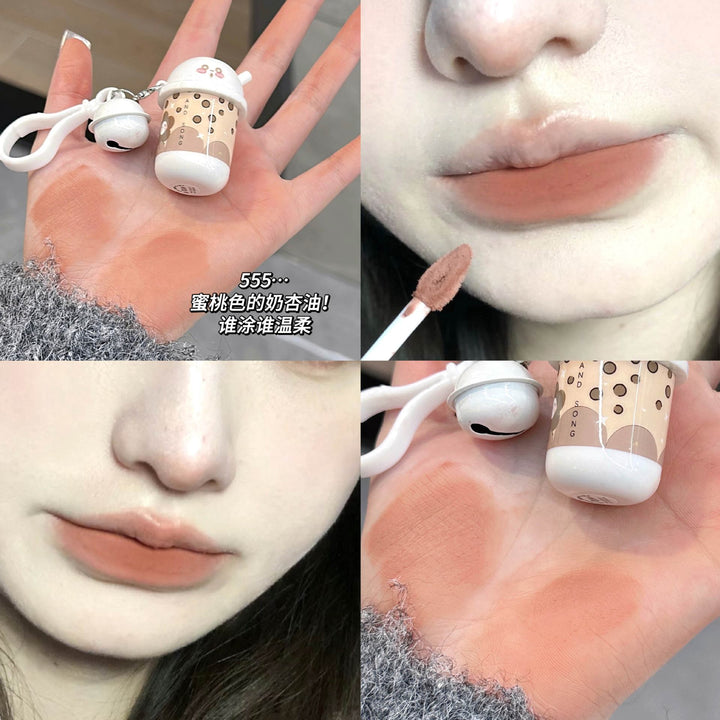 AndSong奶茶杯哑光唇泥显白唇釉百搭ins彩妆跨境丝绒质地不掉色