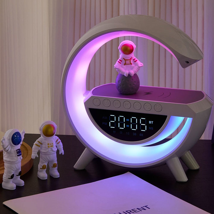 Bluetooth Speaker with Power Bank, Alarm Clock & Ambient Night Light – Birthday Gift