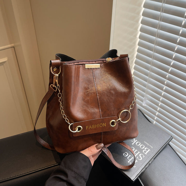 New Shoulder Bag Vintage Casual Fashion Tote Bag Stylish Large Capacity Commuter