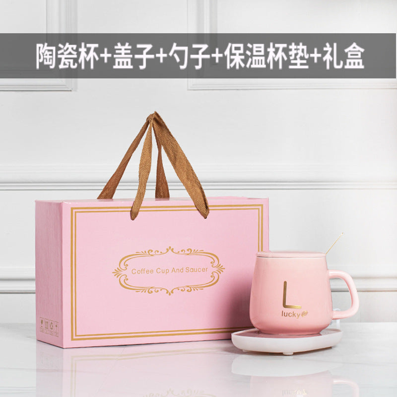 新年55度恒温杯礼盒套装暖暖陶瓷杯马克杯印制LOGO开业活动年会礼