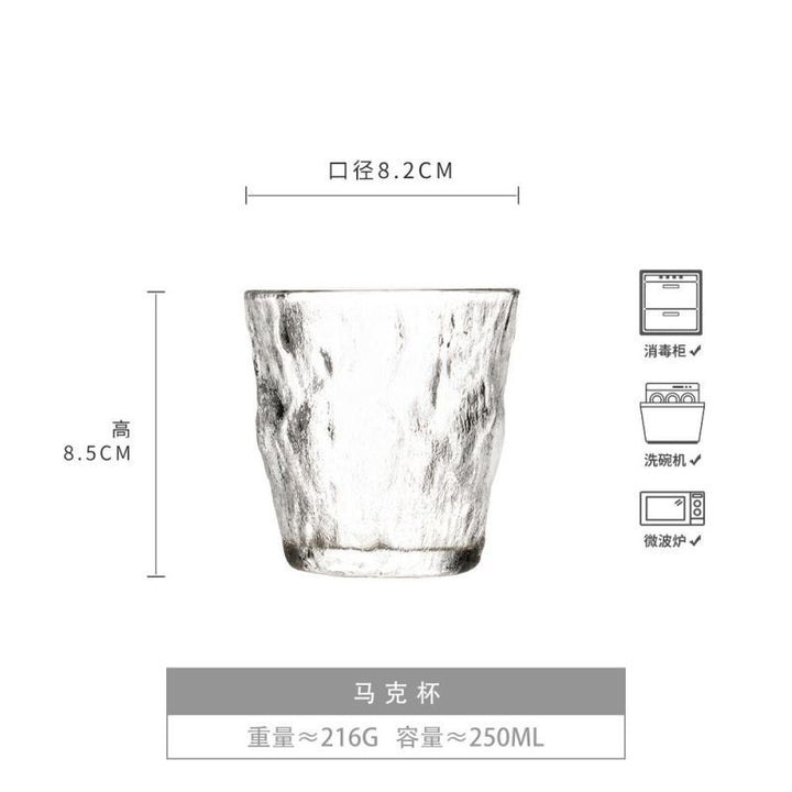 Creative Light Luxury Nordic Glass Cup Transparent Cup Coffee Cup Premium Design Home Water Cup