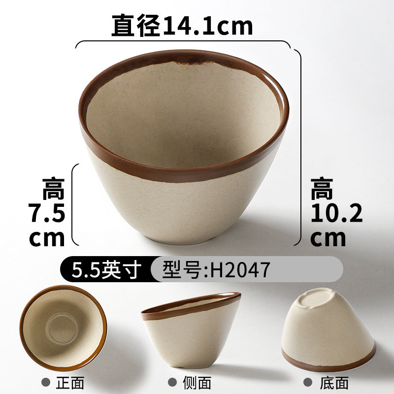 祥源美密胺创意复古餐具商用餐厅饭店火锅店盘子菜盘仿瓷塑料面碗