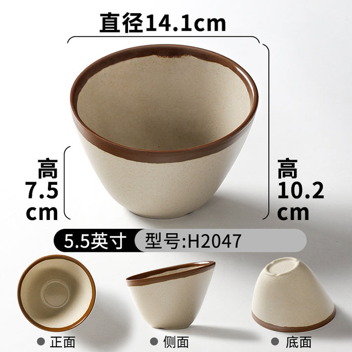 祥源美密胺创意复古餐具商用餐厅饭店火锅店盘子菜盘仿瓷塑料面碗