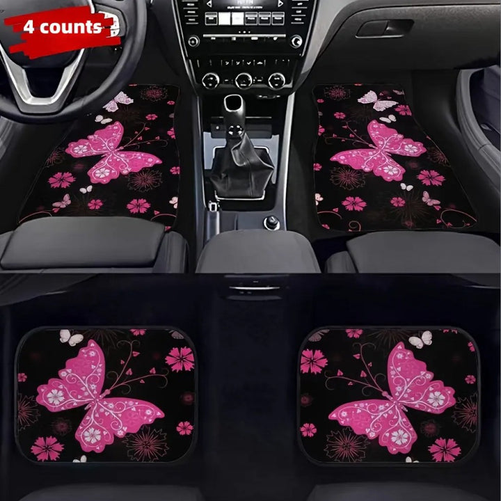 TEMUVintage Nordic Car Foot Mat Carpet 4 Piece Set Stain Resistant Floor Mat TEMUFoot Mat Wholesale