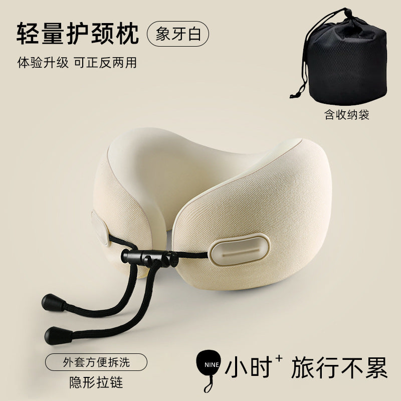 Memory Foam U Storage U Neck Pillow Travel Travel Office