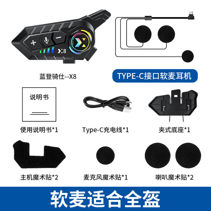 Waterproof Helmet Bluetooth Earphones Wholesale X 8 Motorcycle Smart