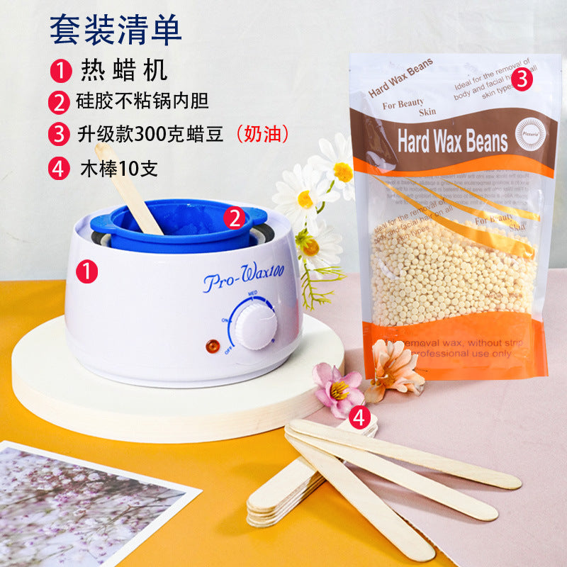 300g Hot Wax Bean Kit – Full Body Hair Removal Set for Face & Private Area