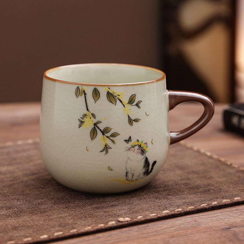 轻奢骨瓷马克杯套装礼盒装高颜值伴手礼高级感水杯茶杯