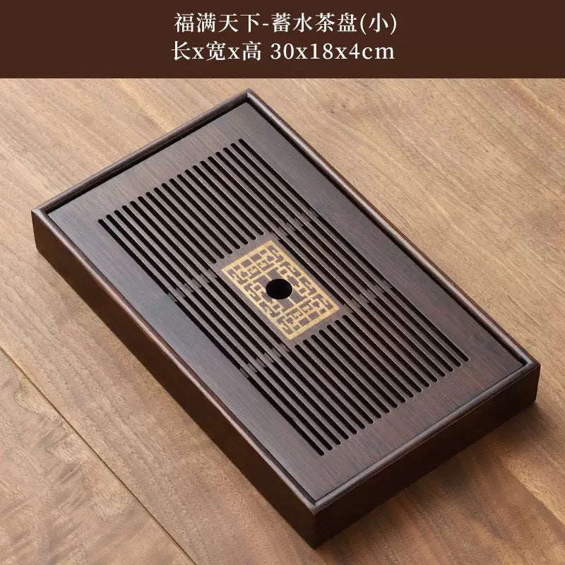 便携茶盘家用酒店小型干泡台茶具竹托盘现代简约排水沥水茶台批发
