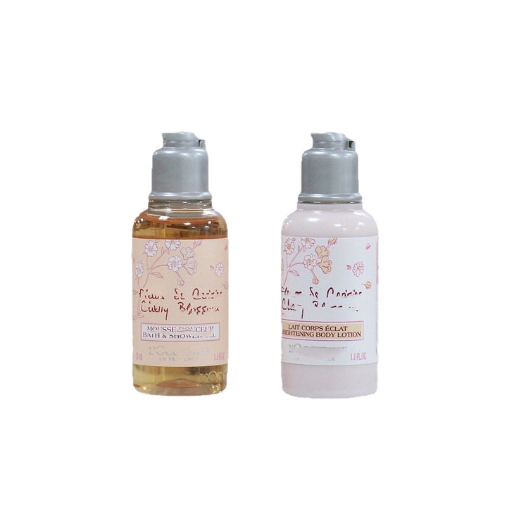 Cherry Blossom Travel Bath 2-Piece Set – Shower Gel & Body Lotion 35 ml Holiday Gift