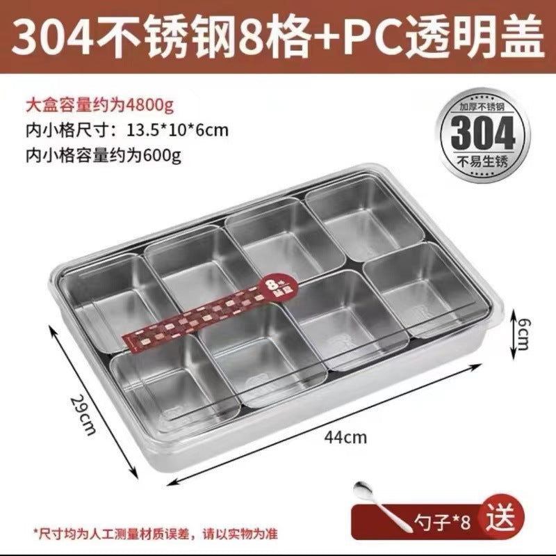 冰粉配料盒小料盒调料盒水果捞展示商用凉粉专用摆摊网红全套盒子