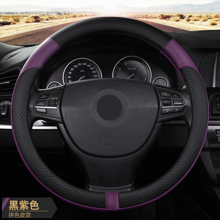 Compatible Steering Wheel Cover Summer Leather Car Grip Cover Non Slip