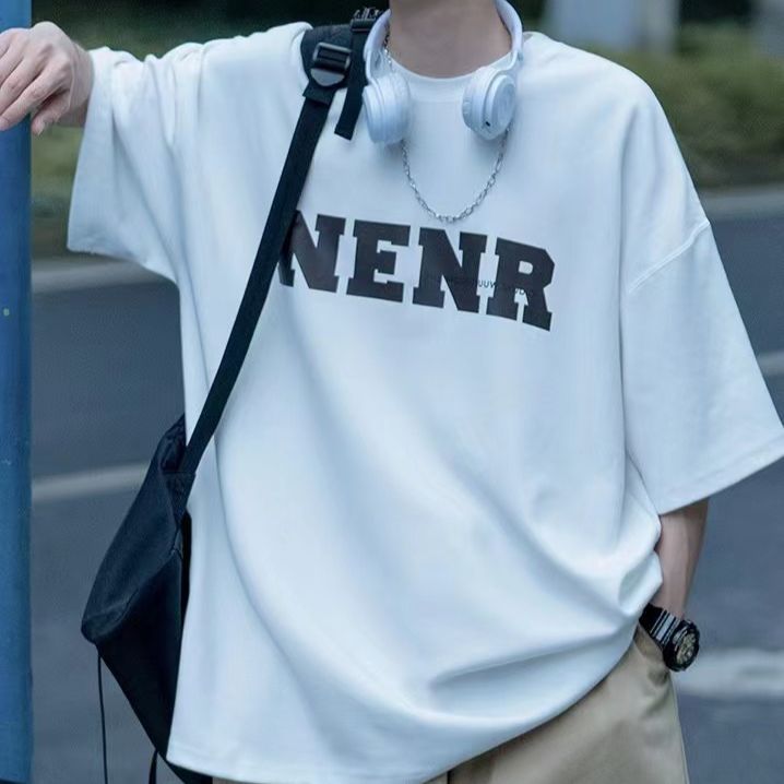 日系cityboy棉质短袖t恤男夏季ins潮牌港风宽松百搭五分半袖上衣