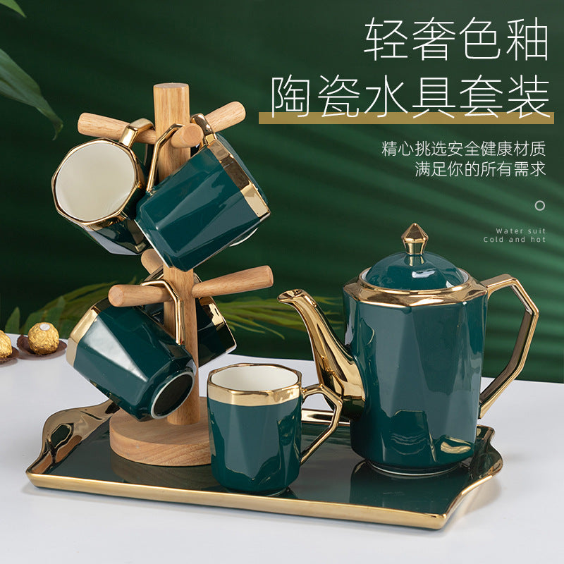 家用陶瓷家庭杯子套装客厅茶具茶杯大容量耐高温水具商务礼品