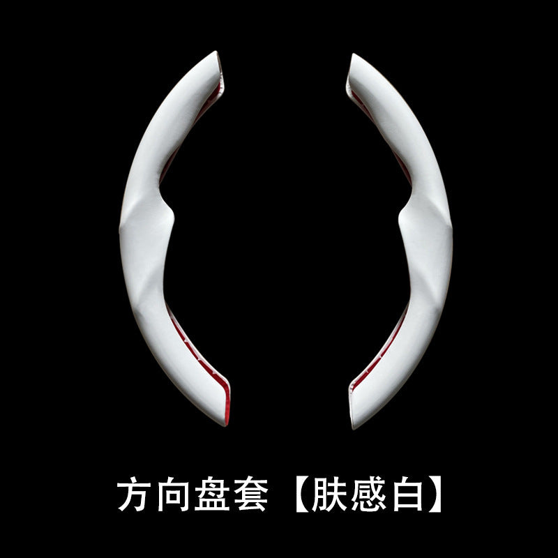 适用特斯拉ModelY3方向盘套 焕新翻毛皮方向盘套四季通用麂皮绒套