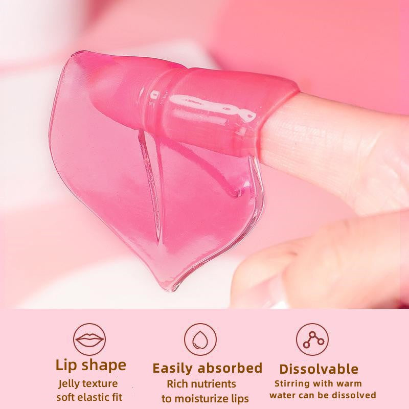 外贸跨境rose lip mask唇部护理玫瑰水晶唇色唇膜logo中性包装