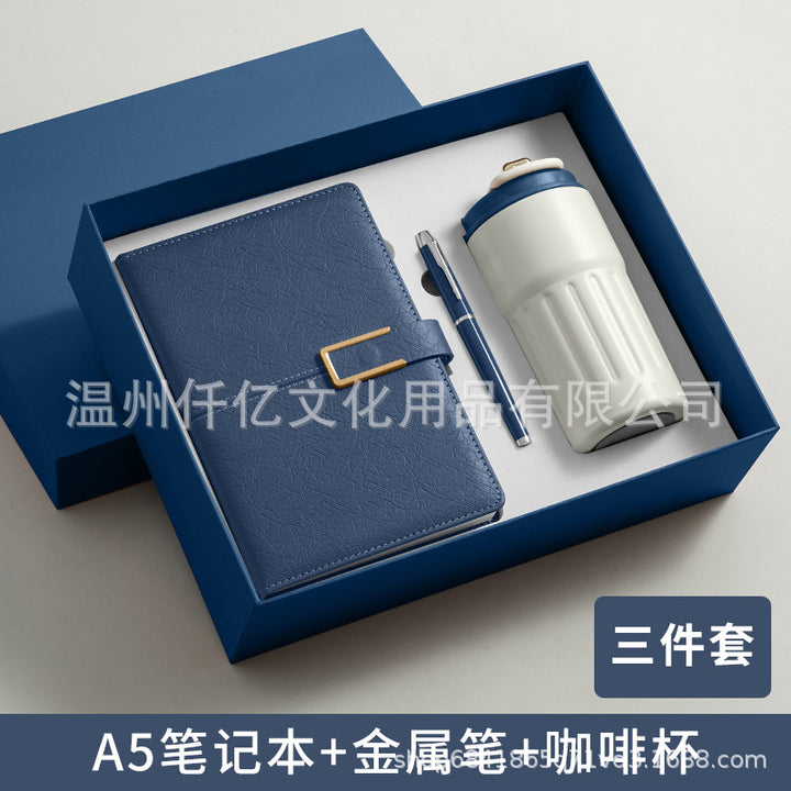 新款笔记本礼盒保温咖啡杯套装伴手礼高档记事本子节假日礼品定制