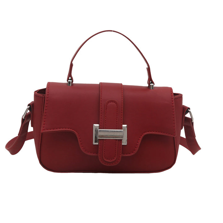 Korean Style Minimalist Small Square Bag – Belt Buckle Crossbody Shoulder Bag