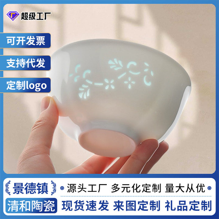 High Temperature Underglaze Porcelain Tableware Gift Housewarming Bowl Wheel Cover Home Bowl & Plate