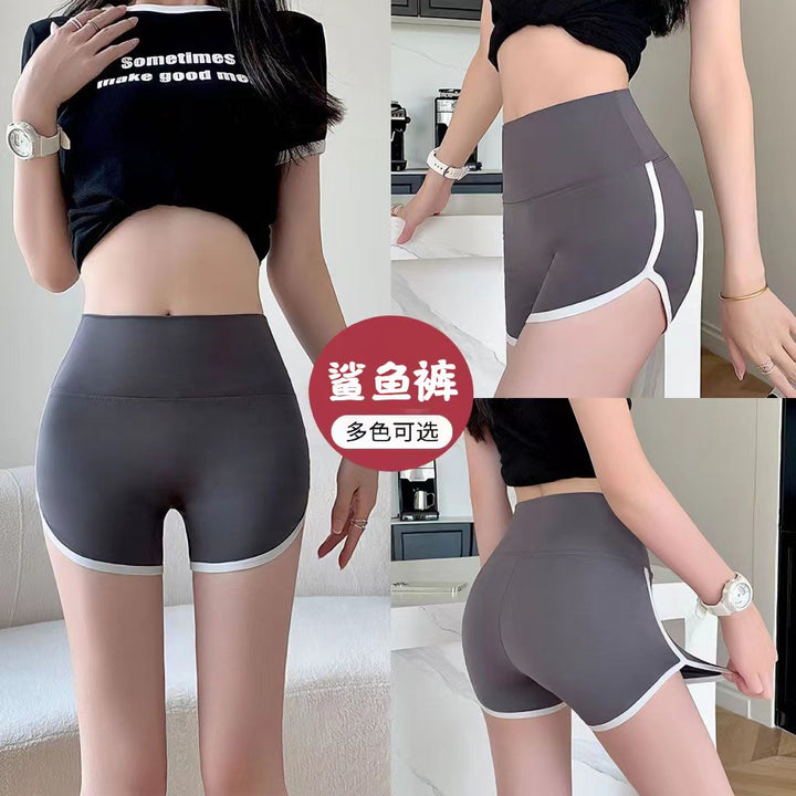 运动短裤女夏高腰三分裤安全裤瑜伽裤大码休闲裤沙滩裤打底裤女
