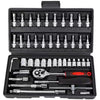 46pc Mini Ratchet Socket Wrench Set – Hex Allen Key Combo for Motorcycle & Car Repair