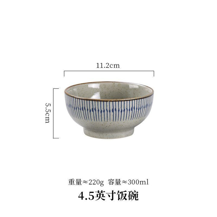 日式复古陶瓷碗碟套装高级感家用饭碗汤碗盘子碗餐具摩登主妇同款