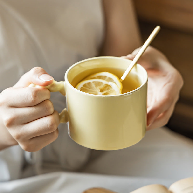 简约小众陶瓷马克杯下午茶杯子家用喝水杯早餐杯咖啡杯办公室茶杯
