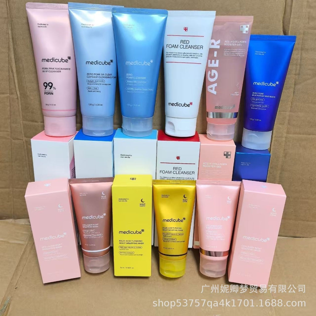 跨境Medicube美蒂秋芙紧致精华液面霜爽肤水洗面奶隔离乳撕拉面膜