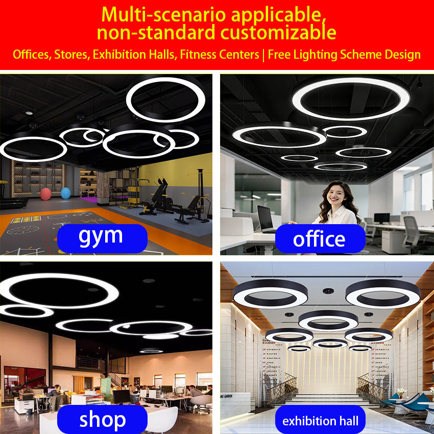 Modern Circular Pendant Light LED Commercial Ceiling Lamp