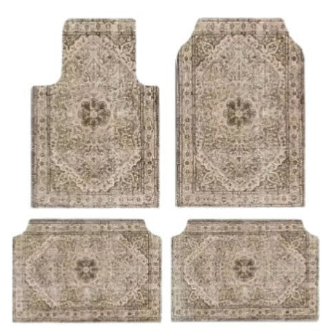 temu Car Foot Mat 4 Piece Set Home Stain Resistant Floor Mat Entryway Entryway Door Mat