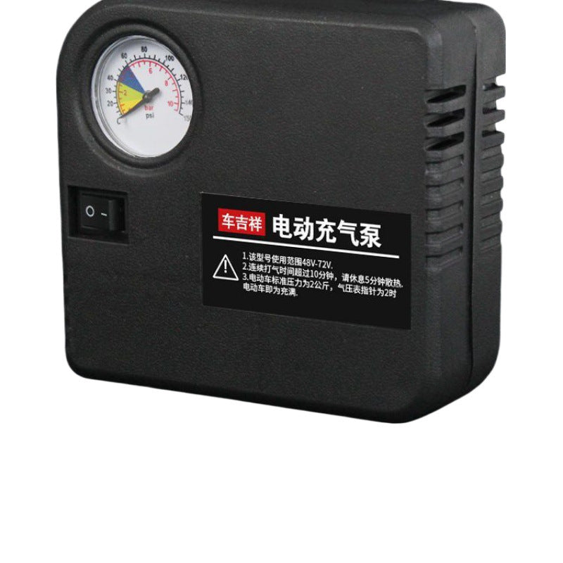 电动车电瓶车充气泵486072通用三轮车打气泵车载轮胎打气筒包邮