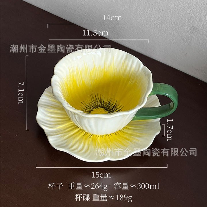 Flower Ceramic Set Ceramic Mug Underglaze
