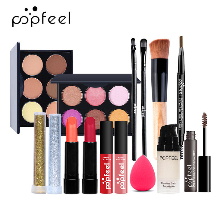 POPFEEL 跨境专供彩妆套装组合初学者美妆少女淡化妆品批发