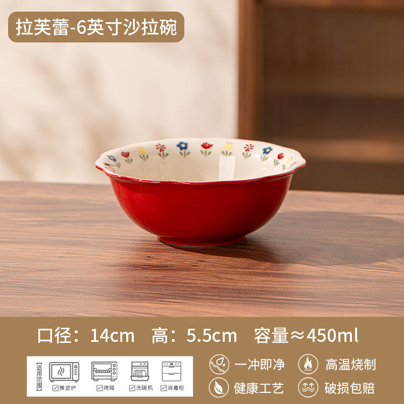 New Bowl & Plate Set Premium Design Ceramic Wedding Newlywed Gift Tableware Bowl Home Small Tableware