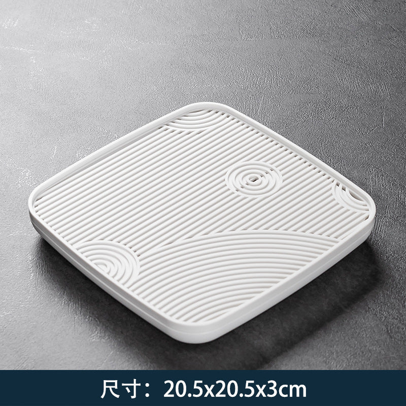 茶盘家用茶台密胺托盘小型干泡盘简约日式轻奢沥水储盘茶海套装