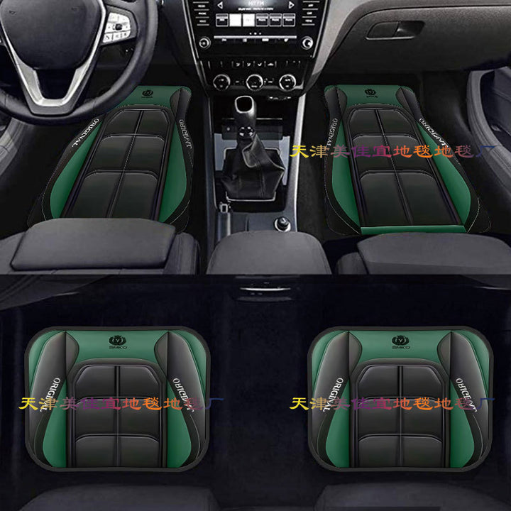 TEMUVintage Nordic Car Foot Mat Carpet 4 Piece Set Stain Resistant Floor Mat TEMUFoot Mat Wholesale