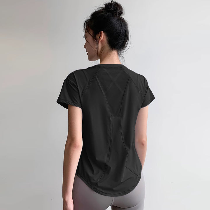 Summer Thin Slimming Sports Women Fitness Short Sleeve