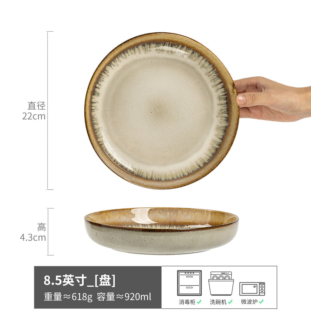 Bowl Vintage Ceramic Bowl Home Plate Tableware Bowl Plate Wholesale Export