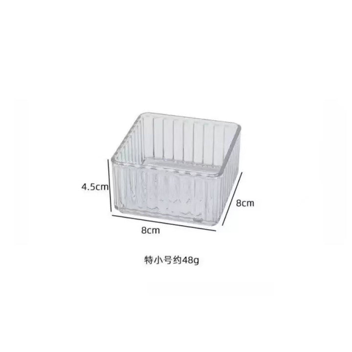 简约透色抽屉收纳盒跨境分隔家用杂物收纳整理桌面置物多功能塑料