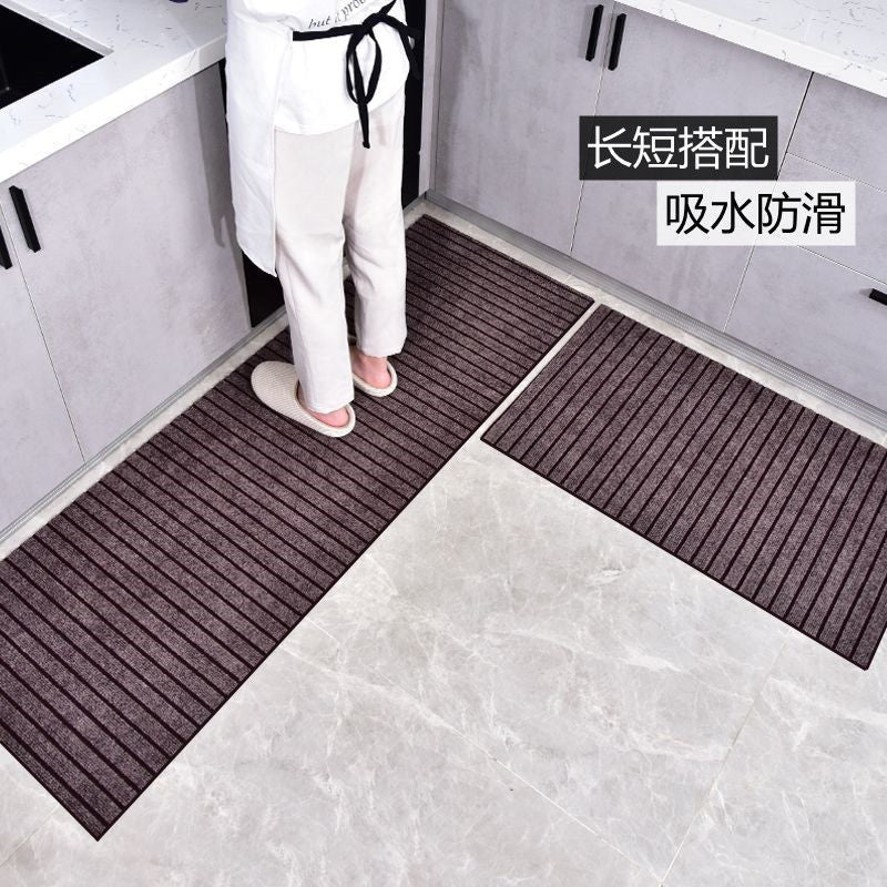 地垫门垫厨房入户门厅客厅脚垫吸油防滑垫子七条纹地毯可裁剪