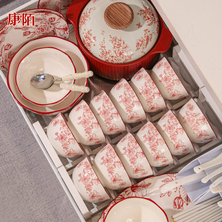 KANGMO Dinner Set New Year - Wedding Festive Tableware Gift Box